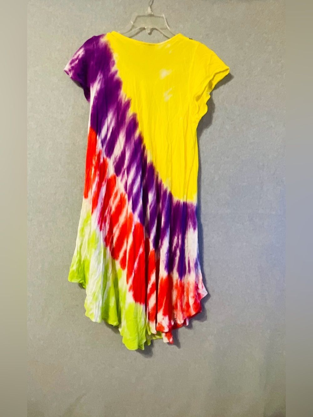 Sante classic Vibrant Tie-Dye Swing Tunic — Yellow, Purple, Red, Lime Sz OS - Picture 2 of 11